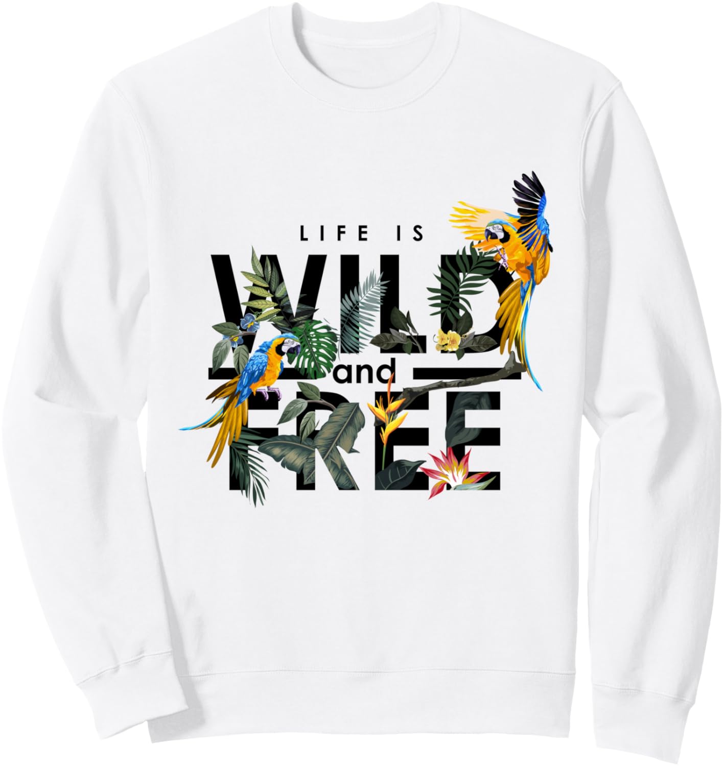 

Жизнь дика и свободна! Летняя цветочная райская толстовка с юмористическим принтом Bahaa'S Tee, белый