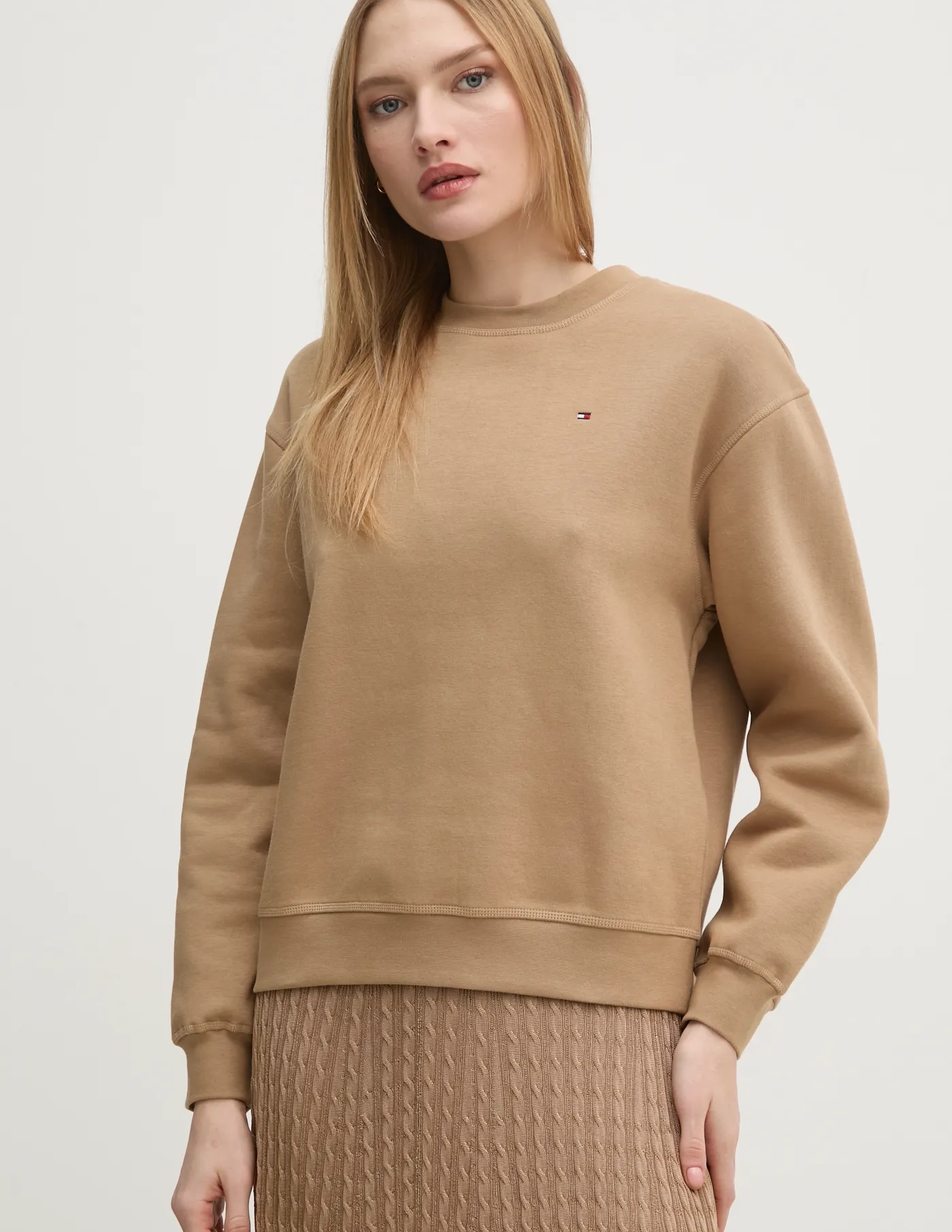 

Хлопковая толстовка Tommy Hilfiger, коричневый