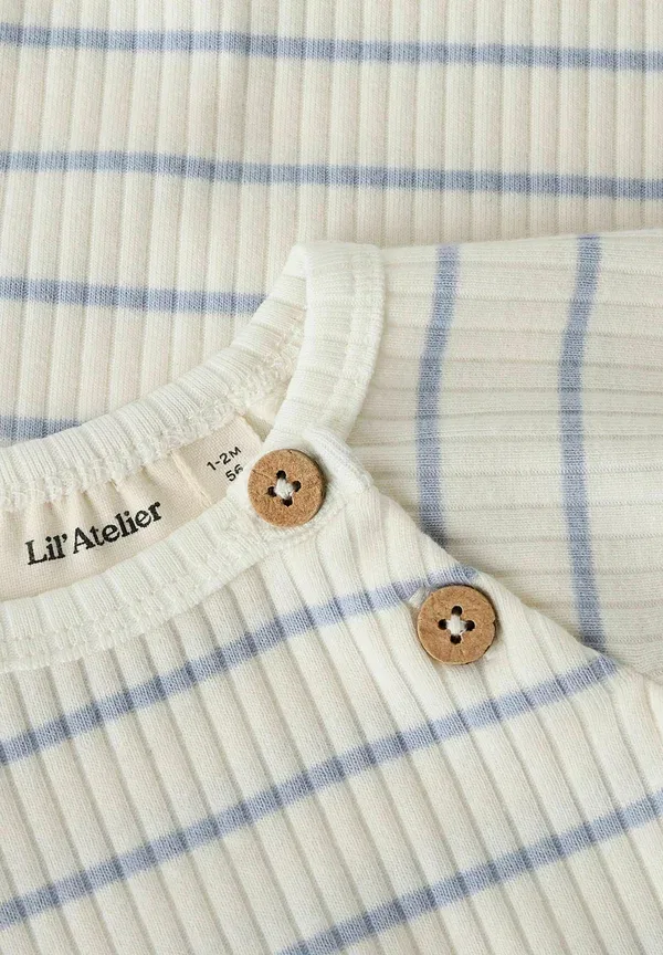 Ромпер из органического хлопка Lil' Atelier, цвет кокосовое молоко — фото 3