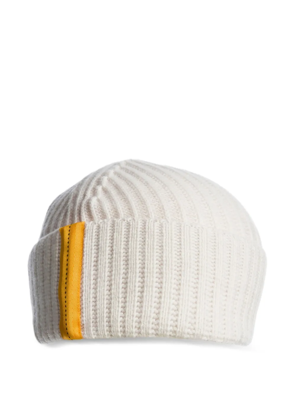 

Шапка бини из смесовой шерсти в рубчик Parajumpers, белый