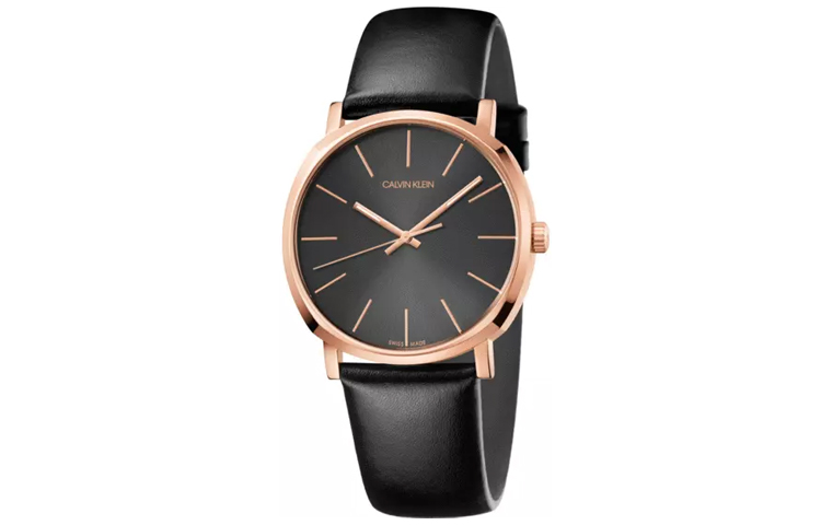 

Calvin Klein Часы Wrist Watch Quartz Movement Leather Strap 40mm Black Dial Men's Watch, Black Dial