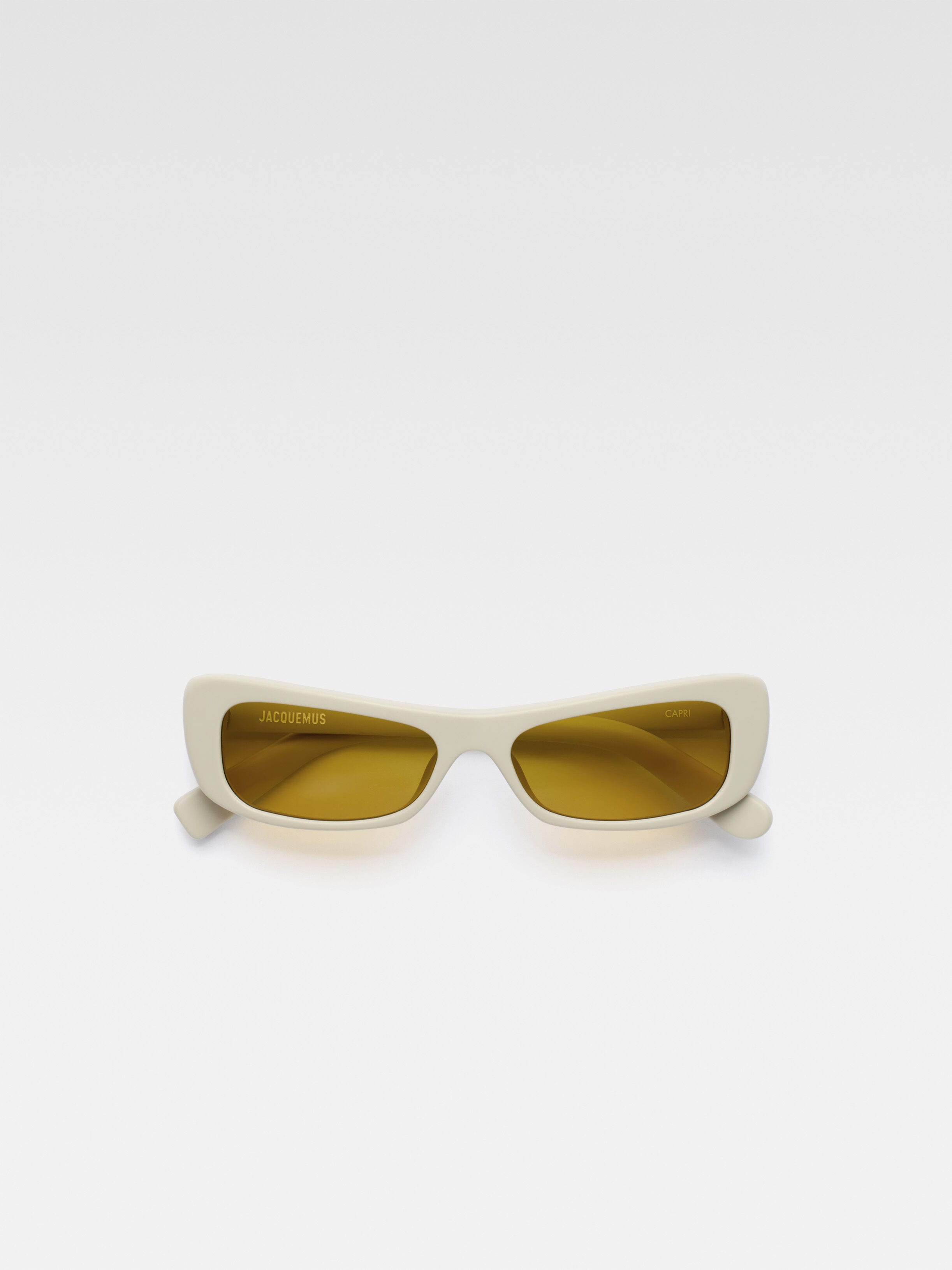 

Солнцезащитные очки «кошачий глаз» прямоугольной формы JACQUEMUS The Capri sunglasses, цвет Beige Matt