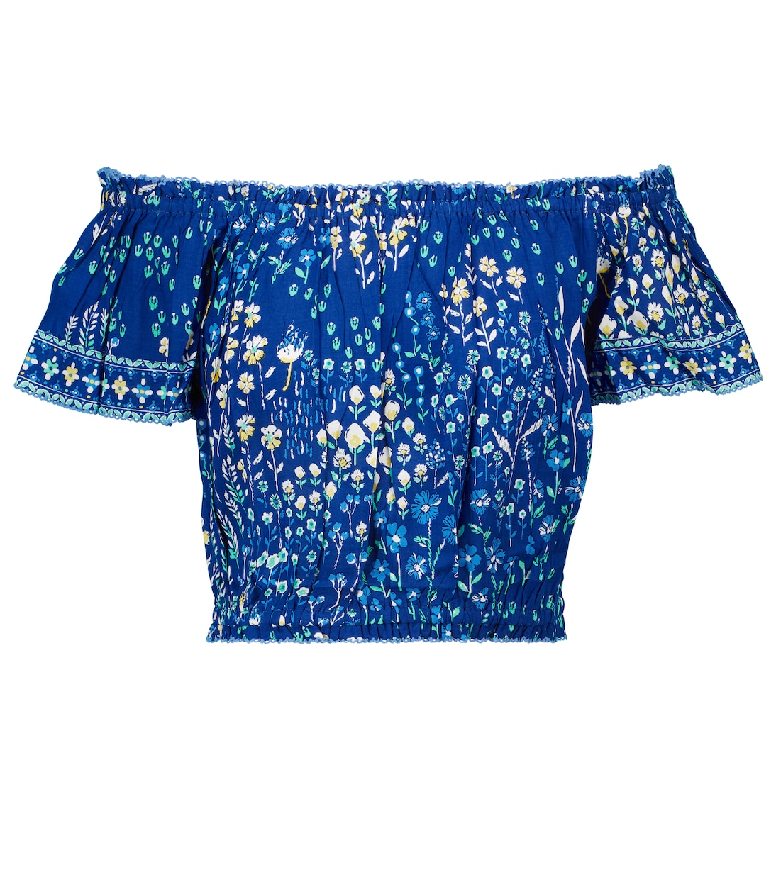 

Блузка Камилла с открытыми плечами Poupette St Barth, Blue Bouquet