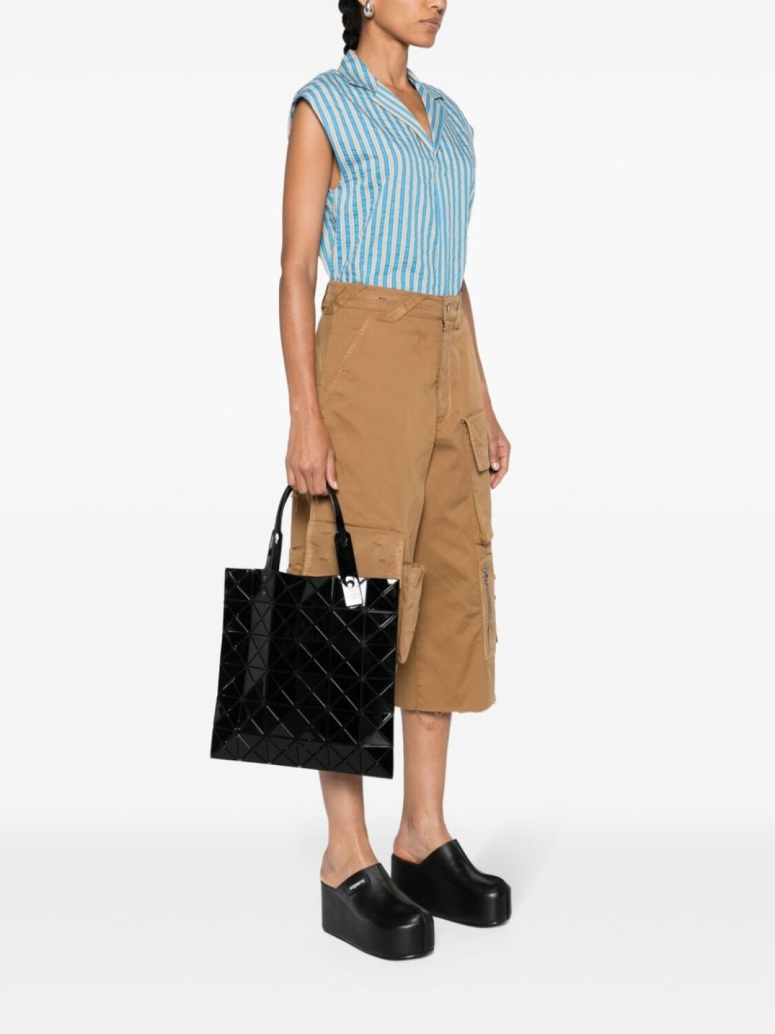 

Bao Bao Issey Miyake сумка-тоут Prism Plus со вставками, черный