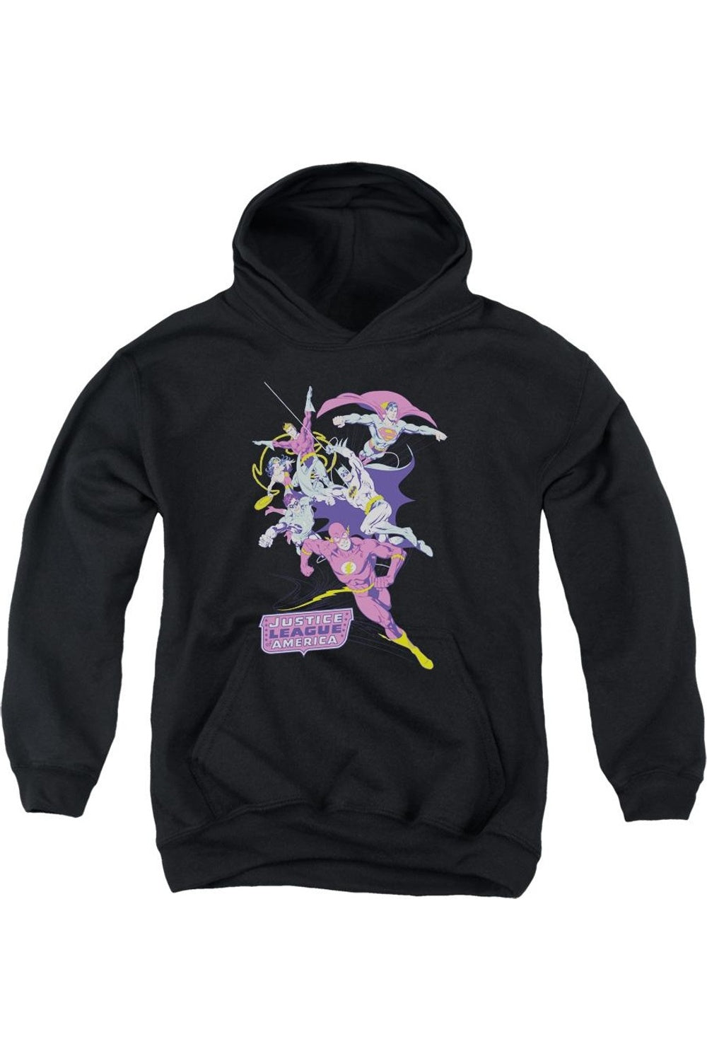 

Яркий худи "Лига справедливости Америки" для молодежи Gildan, черный