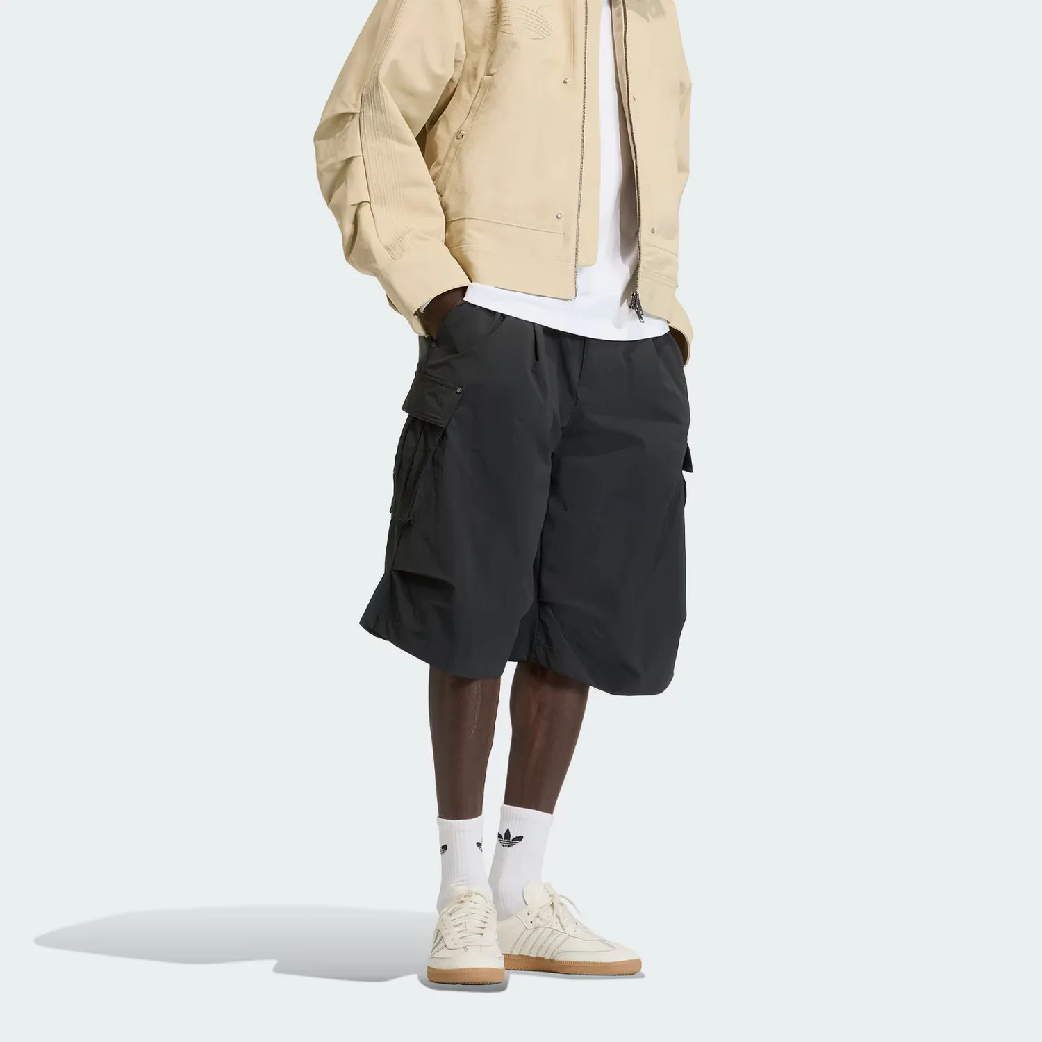 Утилитарные карго-шорты мужские Adidas Originals, черный — фото 4