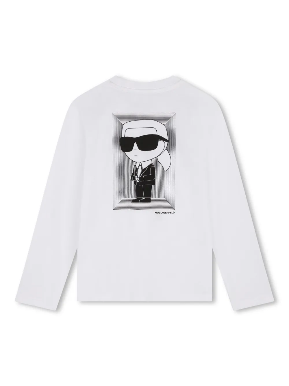 Футболка с длинными рукавами и графичным принтом KARL LAGERFELD KIDS, белый — фото 2