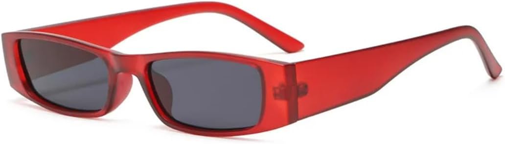 

Модные маленькие прямоугольные солнцезащитные очки для женщин в стиле ретро, ​​трендовые солнцезащитные очки для мужчин, солнцезащитные очки с защитой от УФ-излучения UV400 UUPTTPL, Red Gray