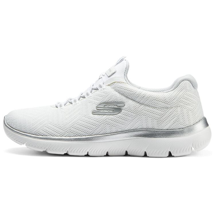 

Кроссовки женские с низким верхом, белые/серебристые Skechers
