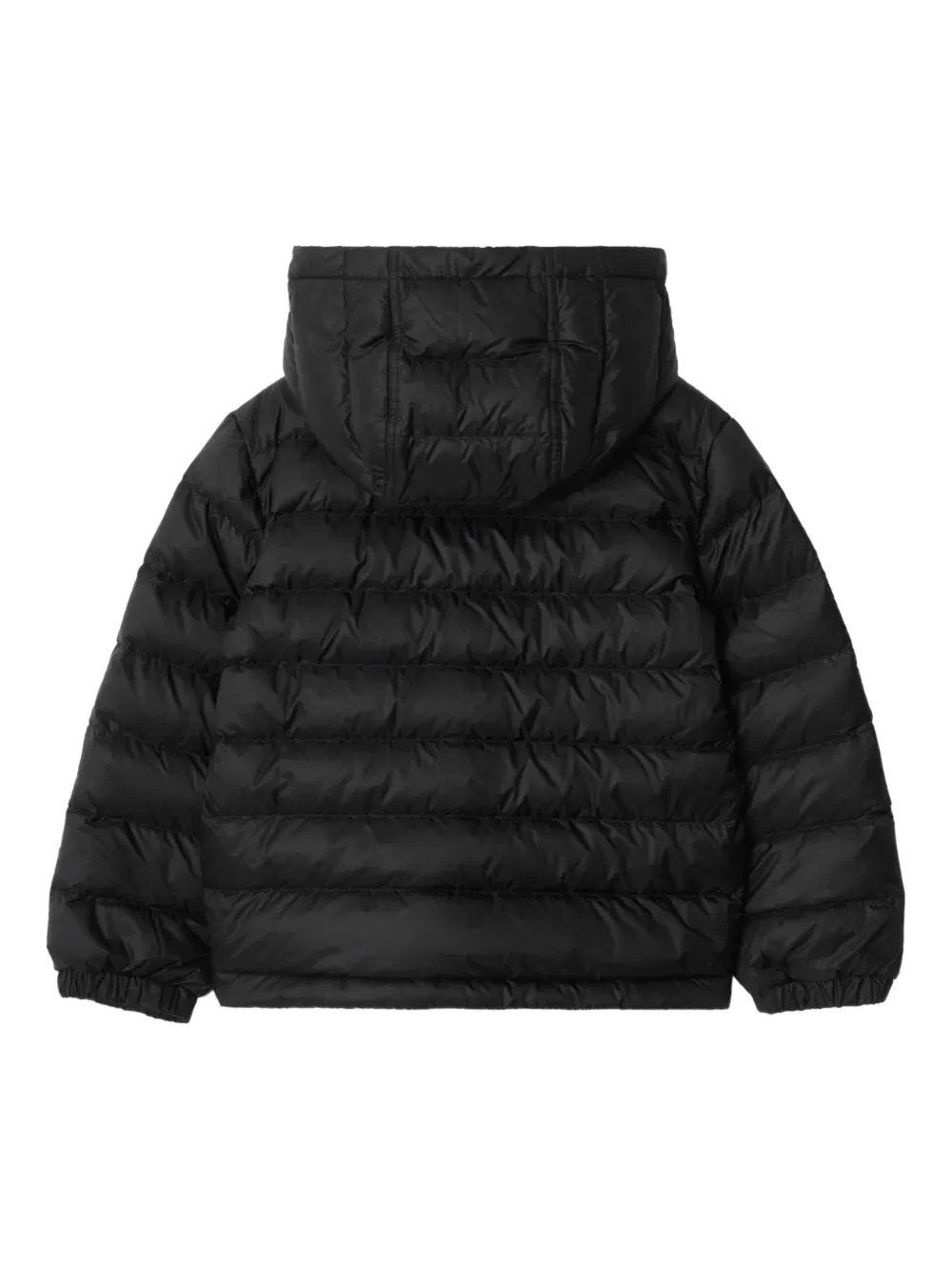 Пуховая куртка с капюшоном Burberry Kids, черный — фото 2