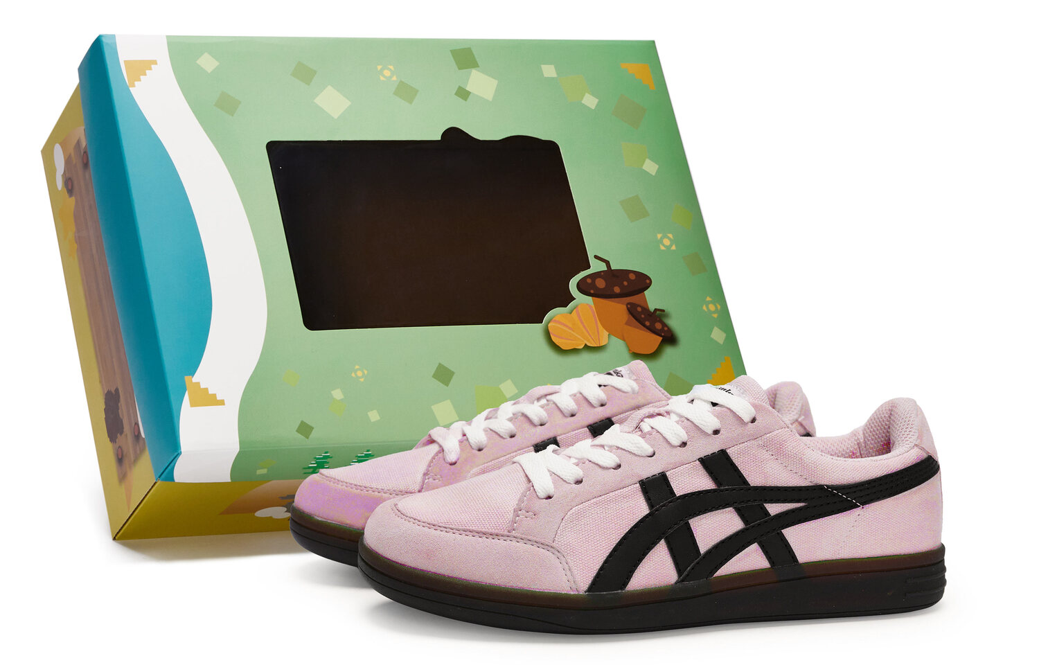 Onitsuka Tiger Advanti ударопрочные и водонепроницаемые низкие скейтерские кроссовки унисекс розово-черные, цвет Pink Black — фото 2