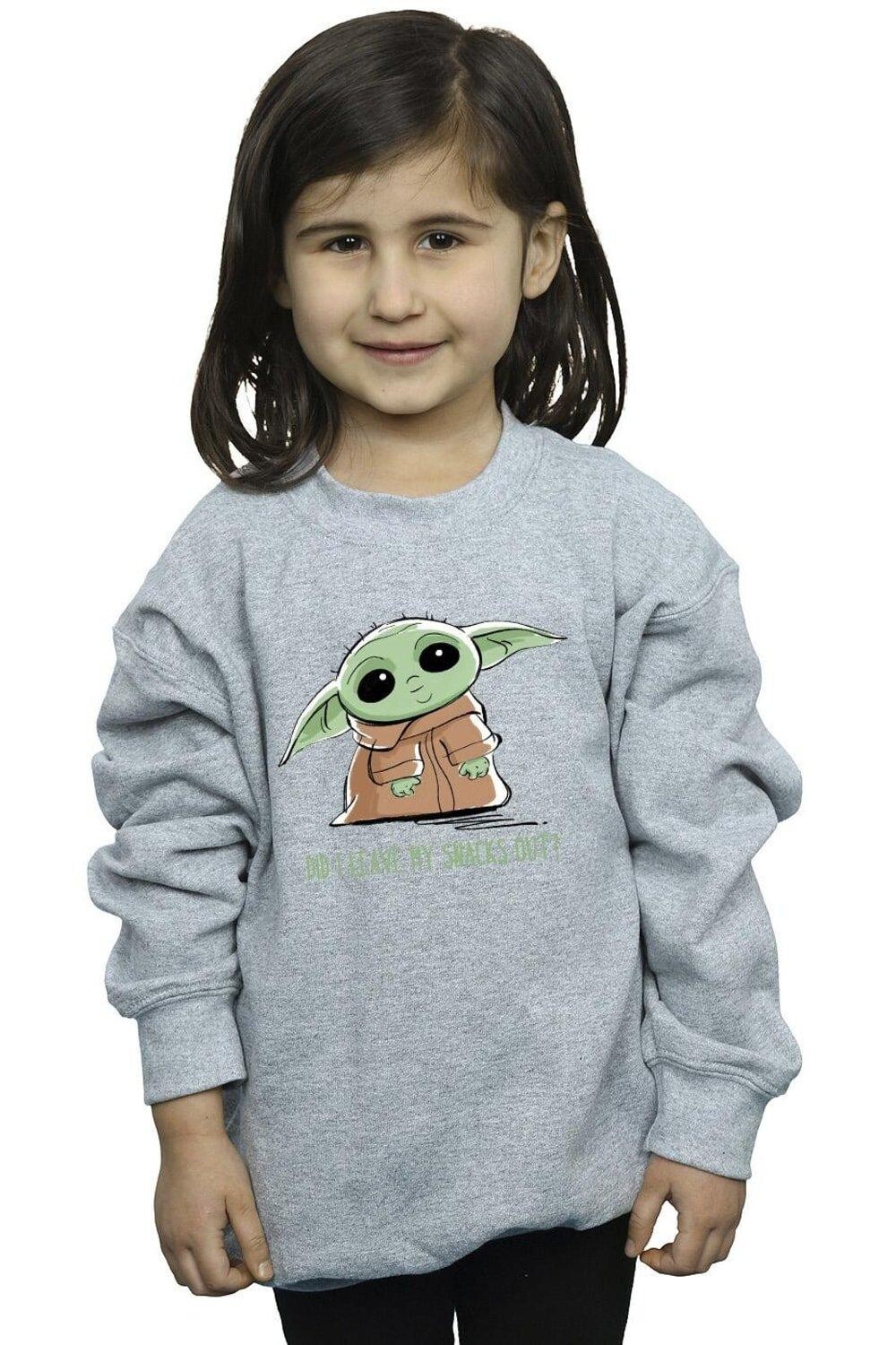 

Толстовка The Mandalorian Grogu Snacks Meme Star Wars, серый