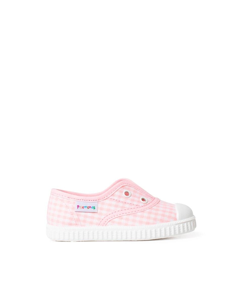 

Кеды Baby Boy из парусины Vichy без шнурков Pisamonas, розовый