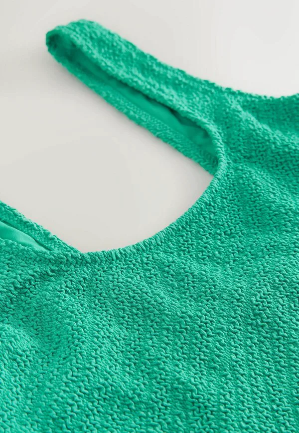 Топ от танкини-бикини с круглым вырезом, стандартного кроя. Next, Aqua Green Crinkle — фото 3