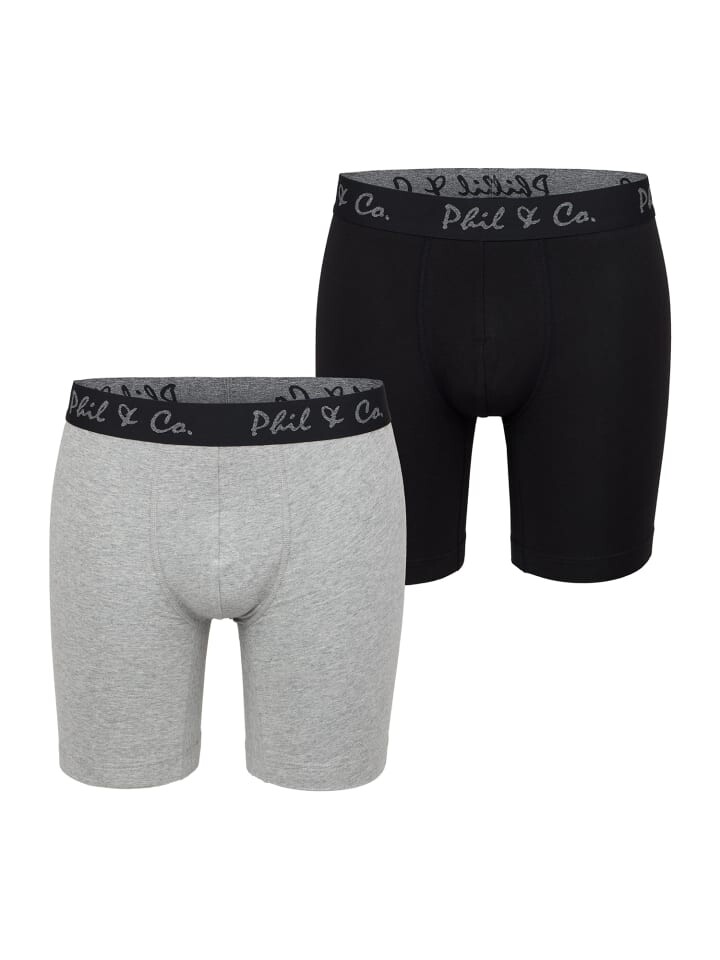 

Боксерские трусы Phil & Co. Berlin, цвет black/grey melange