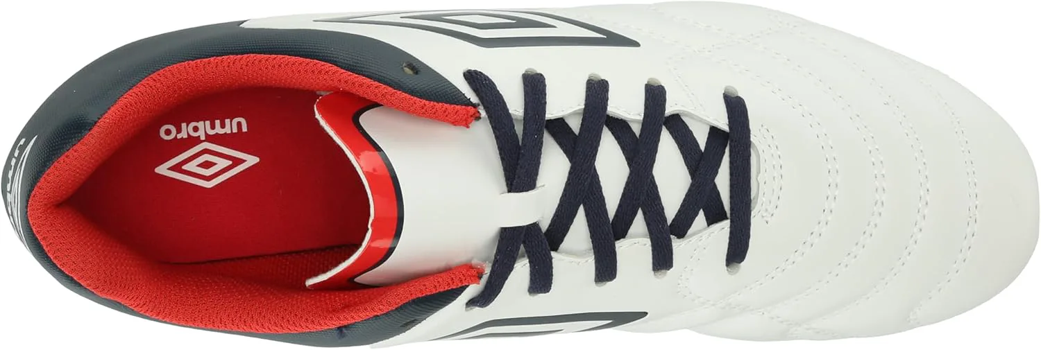 Футбольные бутсы Umbro Men's Classico Xi Fg, белый/темно-синий/красный — фото 2
