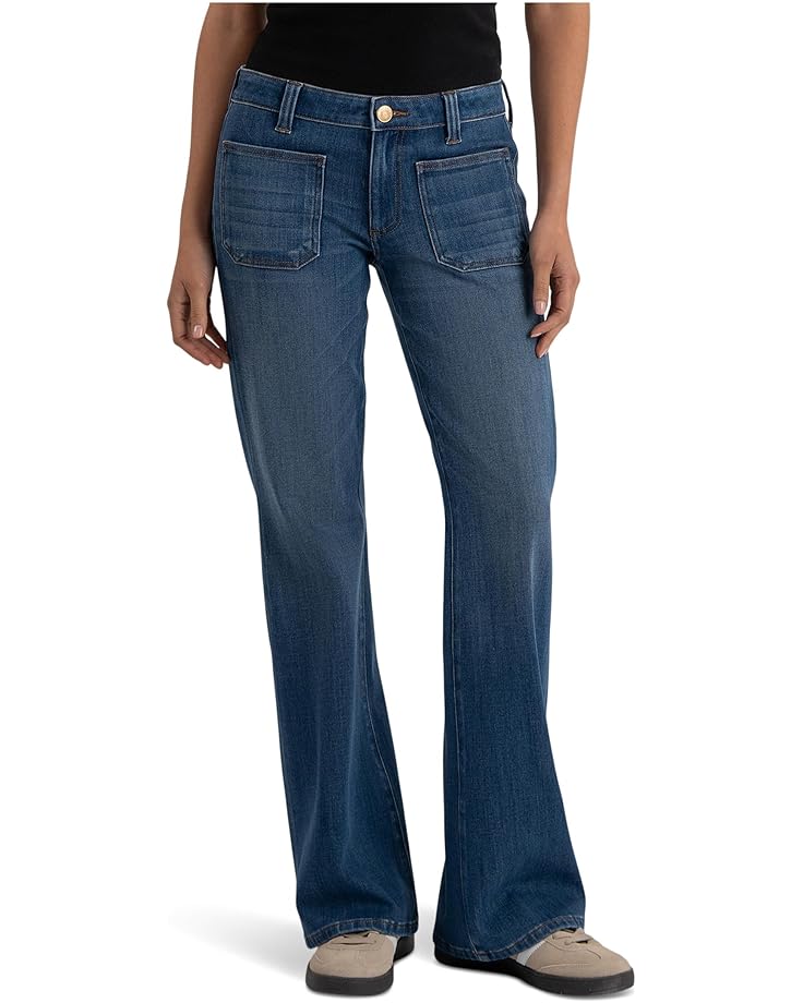 

Женские джинсы KUT from the Kloth Ana High-Rise Flare With Patch Pockets Regular Hem, Apparent