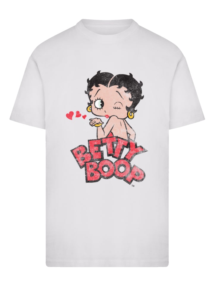 

Футболка с выцветшей графикой Betty Boop белого цвета F4NT4STIC, Белый, Футболка с выцветшей графикой Betty Boop белого цвета F4NT4STIC