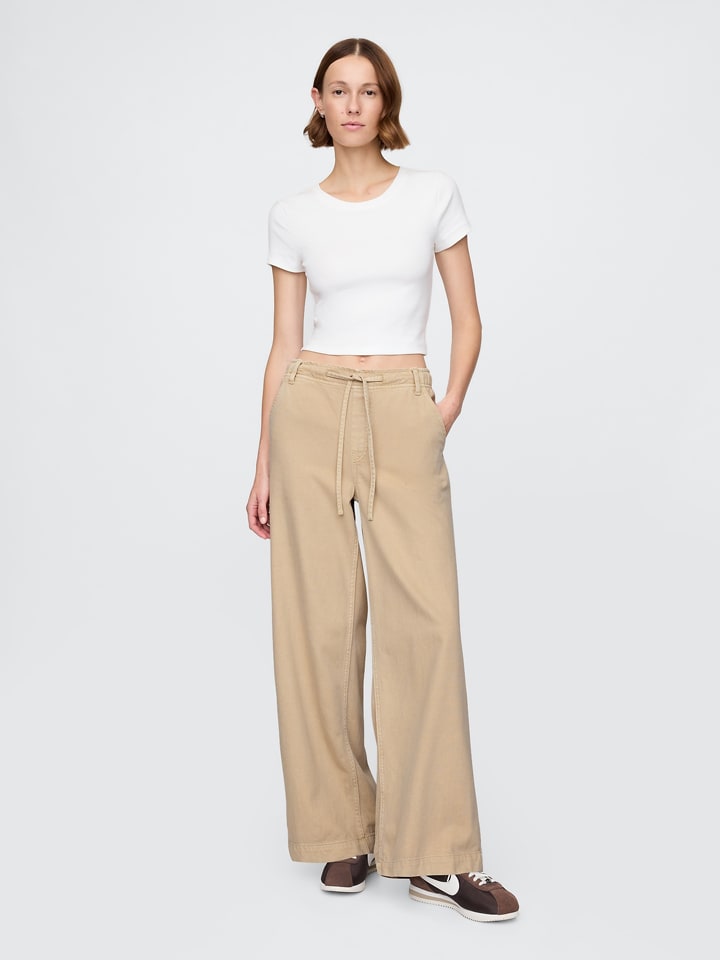 

Тканевые брюки GAP, бежевый