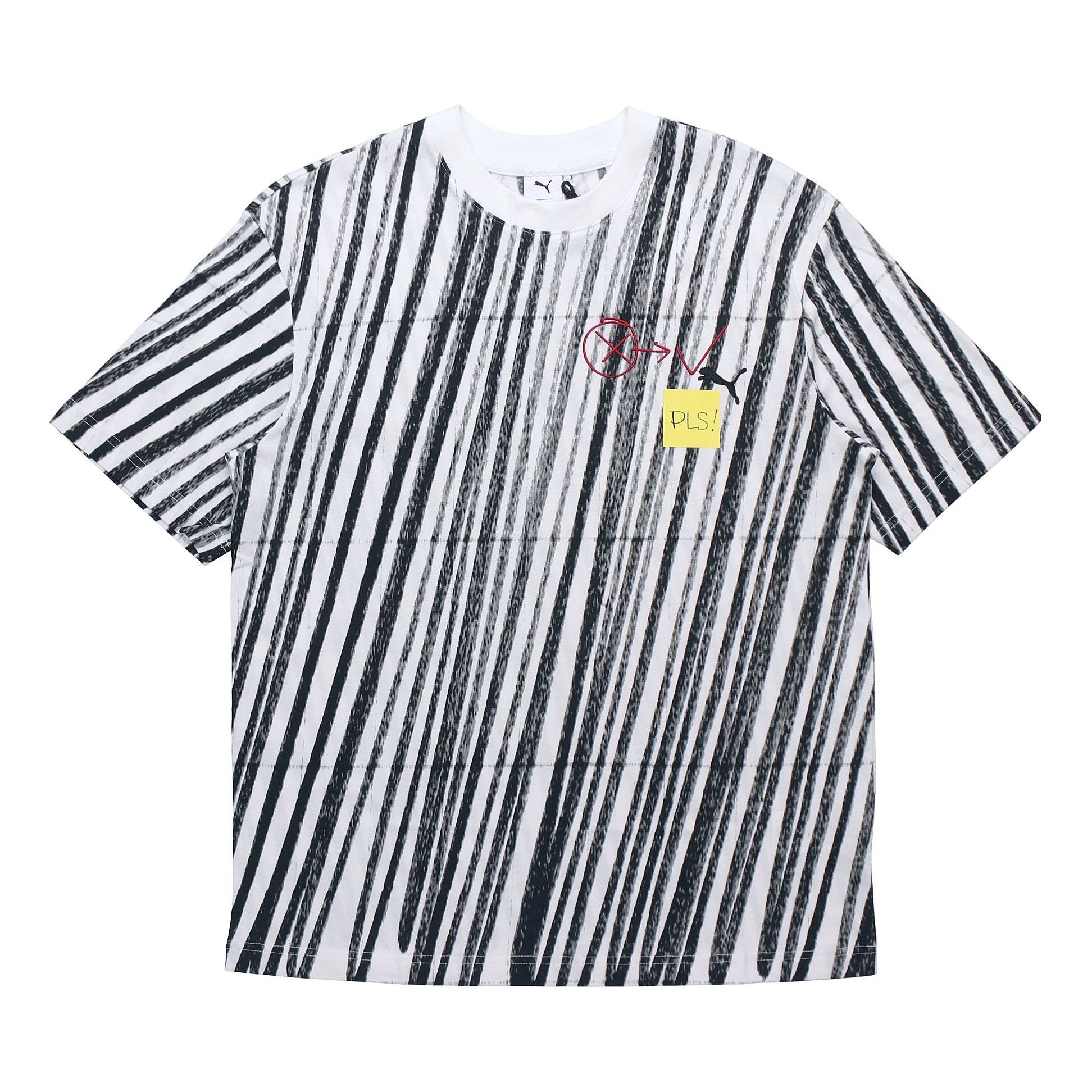 

Футболка PUMA x MICHAELLAU Crossover Casual Sports Round Neck Breathable Printing Short Sleeve White 531322-02