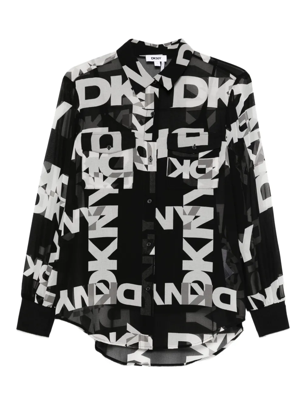 

Рубашка с логотипом DKNY, черный