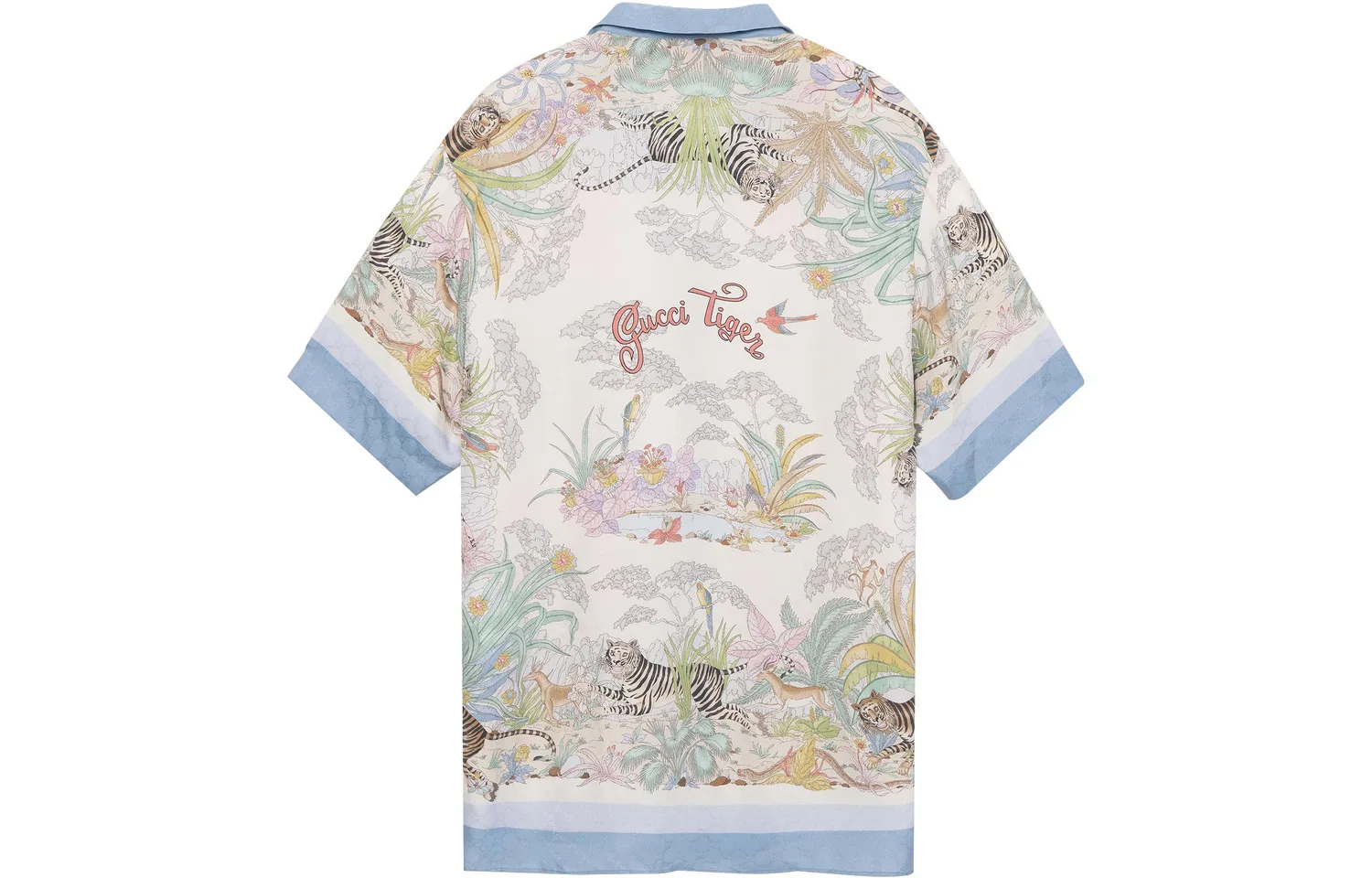 Рубашка мужская GUCCI SS22 Ivory Blue, летняя, цвет Ivory Blue — фото 4