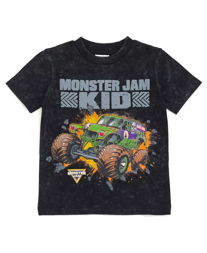 

Футболка для мальчиков Toddler Boys Vintage Wash Matching Family Monster Jam, черный