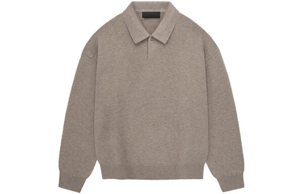 Рубашка fw23 knit polo shirt 'core heather' Fear Of God Essentials, коричневый — фото 2
