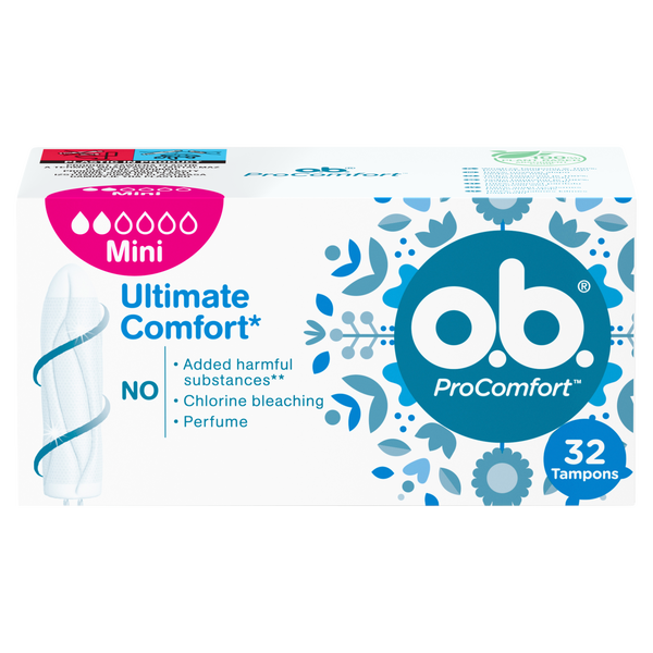 

Мини-тампоны гигиенические, 32 шт./1 упаковка. O.B. Procomfort