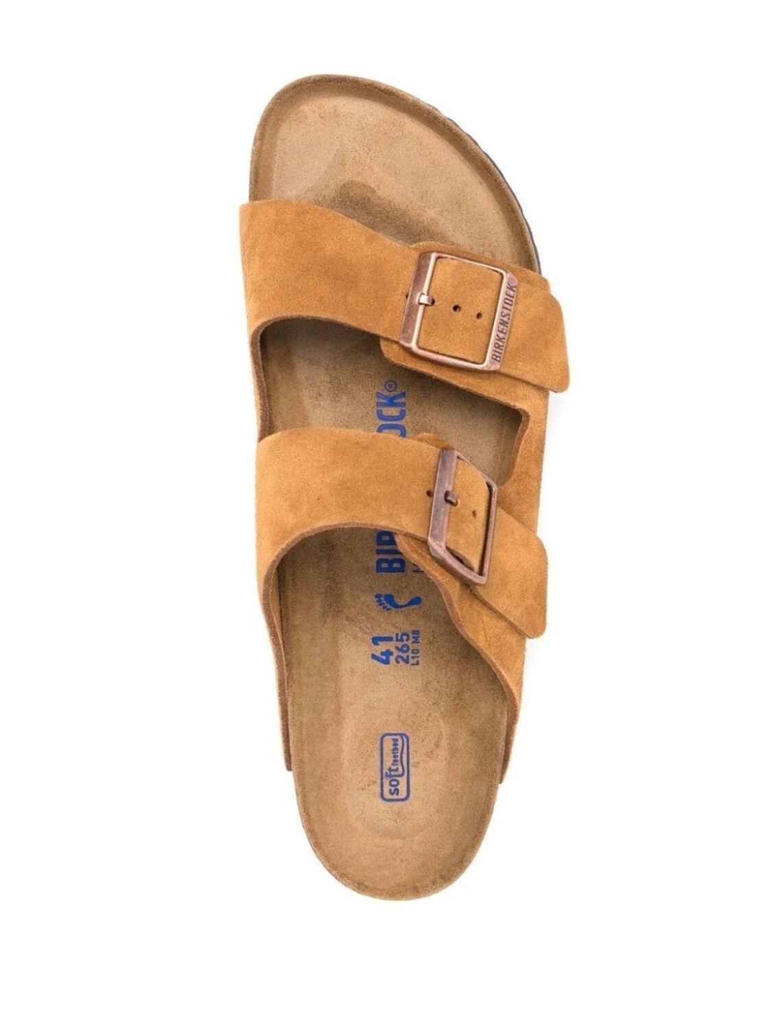 Сандалии Birkenstock Arizona Soft Footbed Suede Leather, коричневый — фото 4