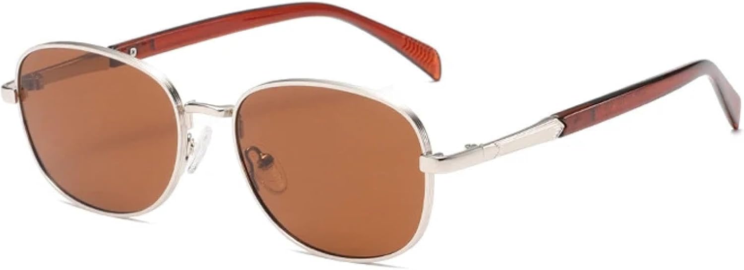 

Ретро-солнцезащитные очки в металлической оправе для женщин, модные очки с прозрачными линзами цвета океана, защита от УФ-излучения UV400 для мужчин, панк-солнцезащитные очки TVTBBVV, Silver Tea