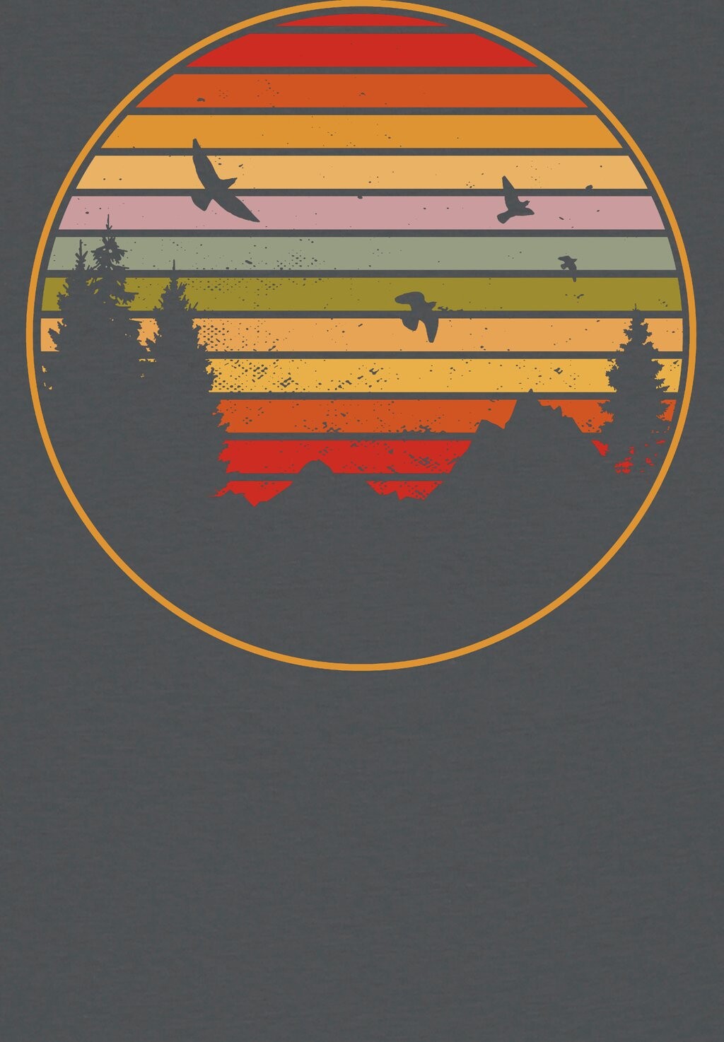 

Футболка с принтом SUNSET BERGE TANNEN watapparel, антрацит