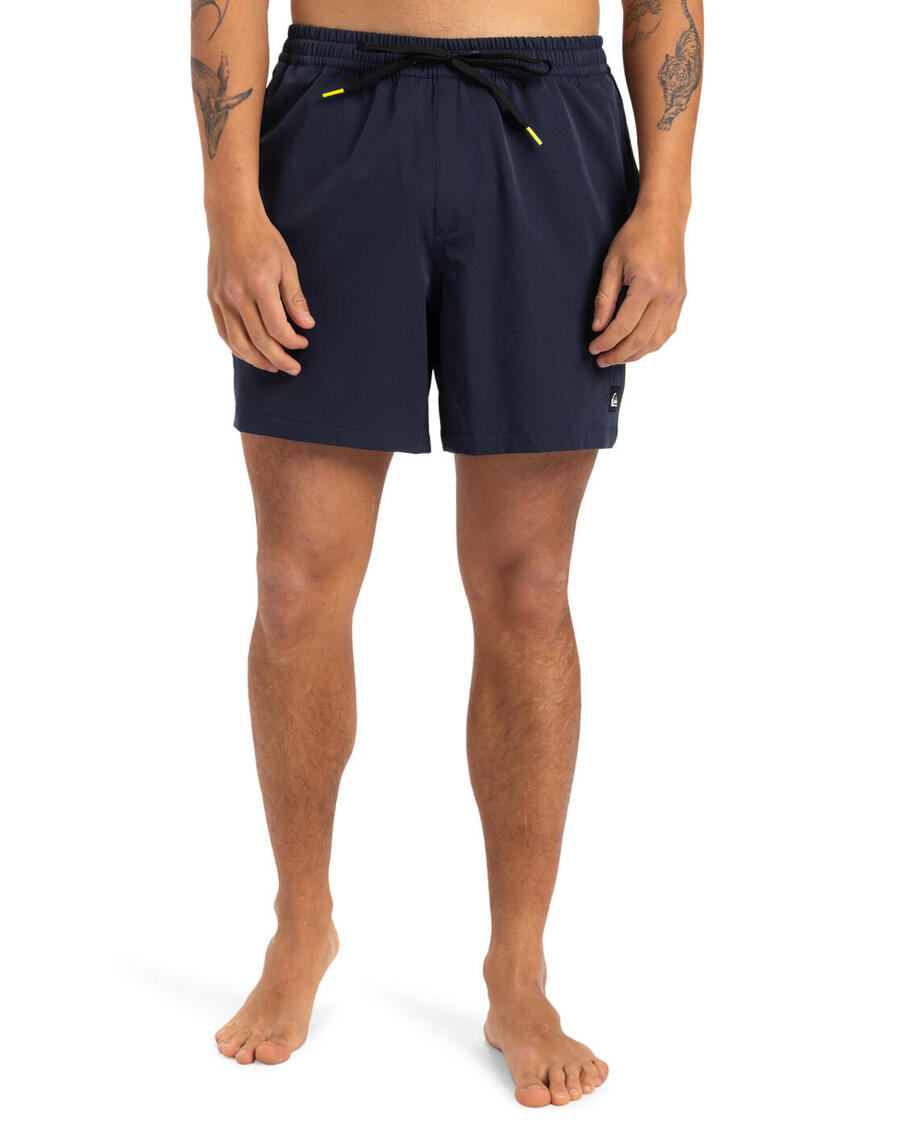 

QUIKSILVER Плавки-шорты SPL SURFSILK PIPED 16 дюймов, черные, мужские