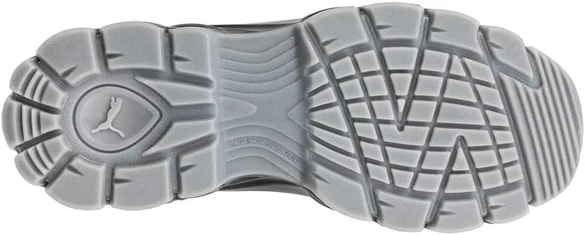 Защитные ботинки PUMA Safety Aviat Low S1P ESD SRC изготовлены из стали, обеспечивают защиту, имеют нескользящую подошву, подходят для мужчин и веганов, черный/красный — фото 2
