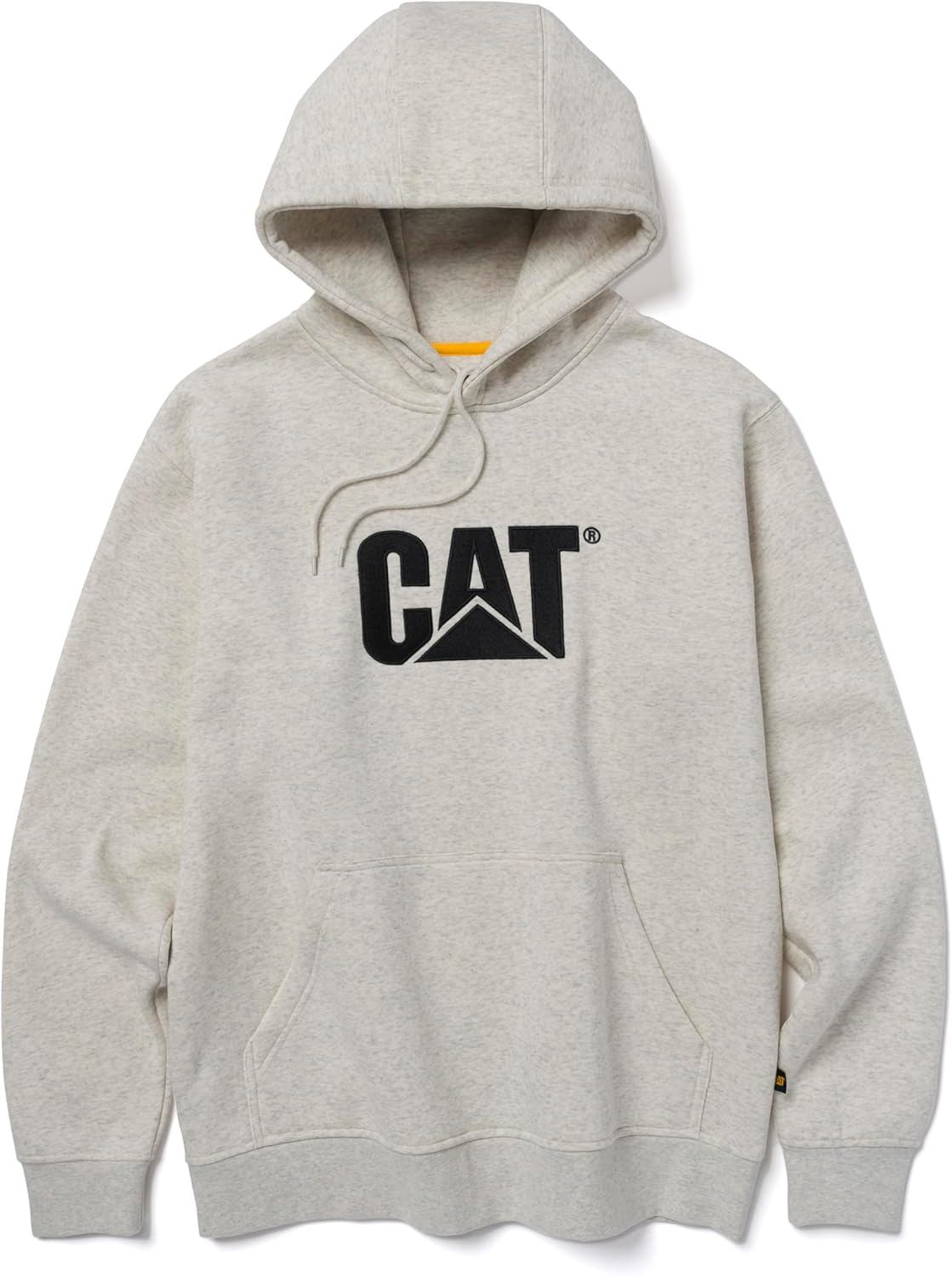 

Толстовка мужская Caterpillar с вышитым логотипом CAT спереди, системой управления шнурками S3 и карманом-мешочком, Cream Heather Black