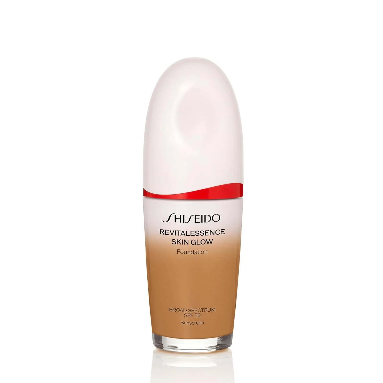 Shiseido RevitalEssence Skin Glow Foundation SPF 30, 360 Citrine - тональный крем с наращиваемым средним покрытием, 24-часовая гидратация и 12-часовое ношение, устойчив к переносу, заломам и выцветанию, некомедогенный, для всех типов кожи
