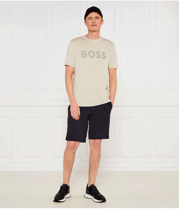 Футболка Active Tee Slim fit Boss Green, бежевый — фото 2