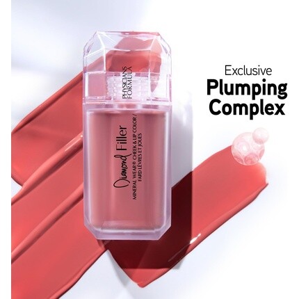 Mineral Wear Diamond Filler Cheek and Lip Color Тинт для губ и щек с сывороткой-кремом Многофункциональная формула для придания объема Обогащен витамином Е Бриллиантовый персик Physicians Formula — фото 3