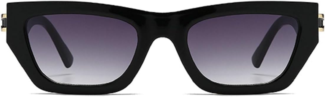 

Винтажные квадратные солнцезащитные очки для женщин и мужчин, роскошные модные прямоугольные солнцезащитные очки для женщин, очки с защитой от ультрафиолета UV400 Melrose, Black Grey