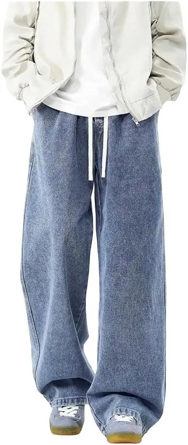 Джинсы широкие прямые Denim, Medium Blue