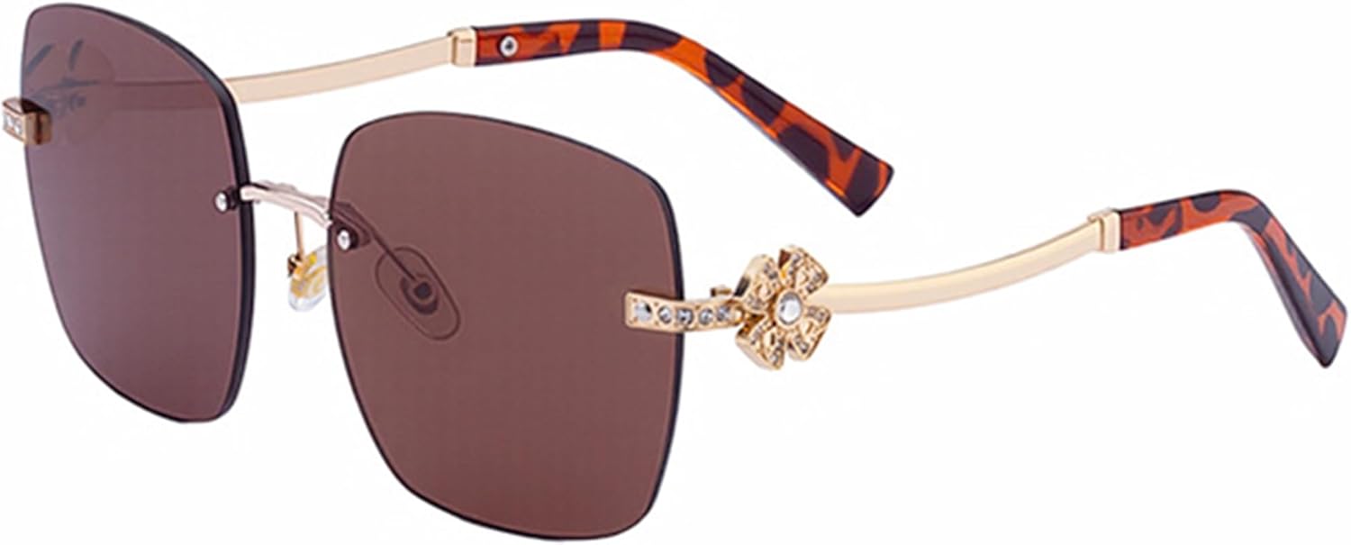 

Ретро-солнцезащитные очки Y2k для женщин и мужчин, модные солнцезащитные очки без оправы с бриллиантами, квадратные, с золотыми блестками, защита от ультрафиолета UV400 bullabulling, Leopard