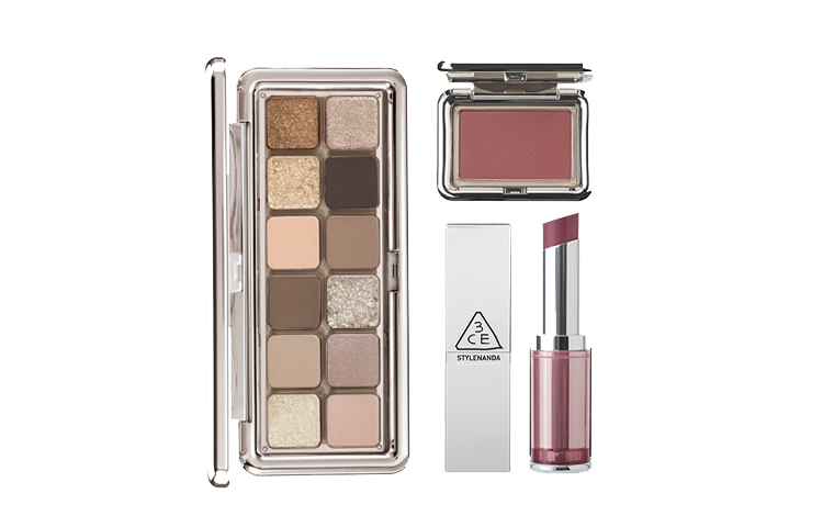 

Набор макияжа NewTake Soft Matte Tube с легко растушевывающимися тенями для век, помадой и румянами 3CE