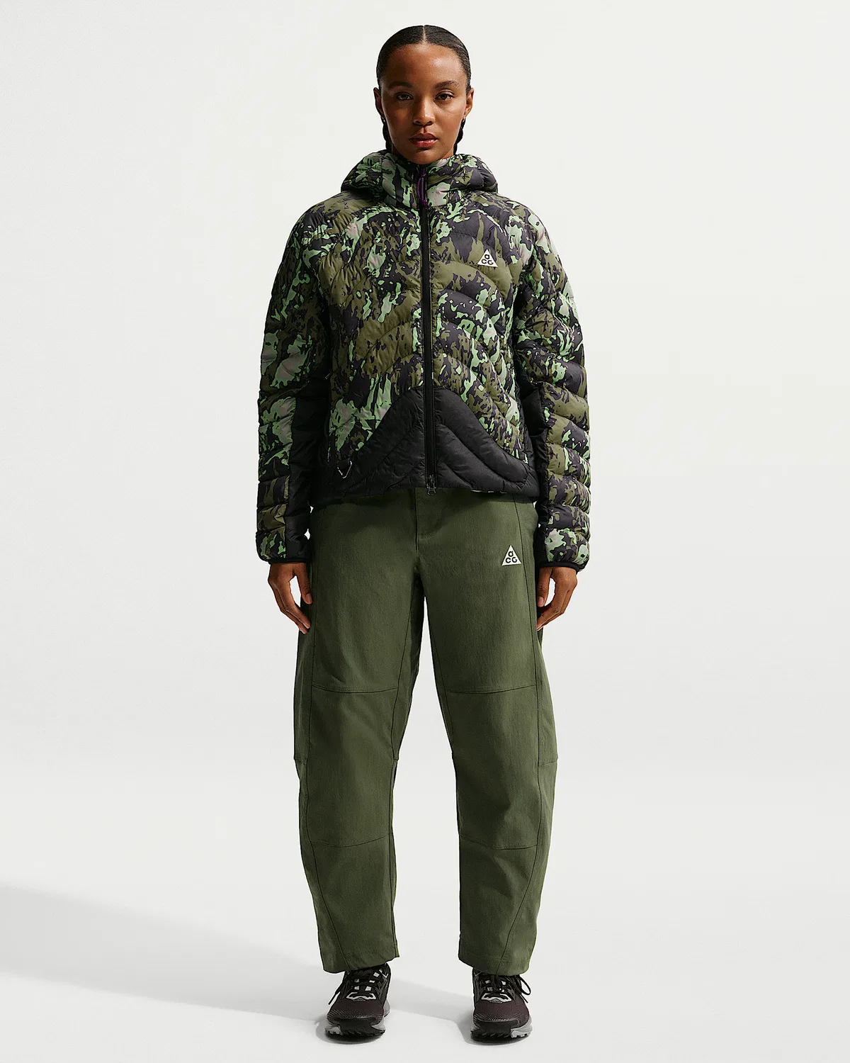 Женская куртка Nike ACG Therma-FIT ADV "Lava Flow", College Grey/Black/Mean Green/Summit White — фото 4