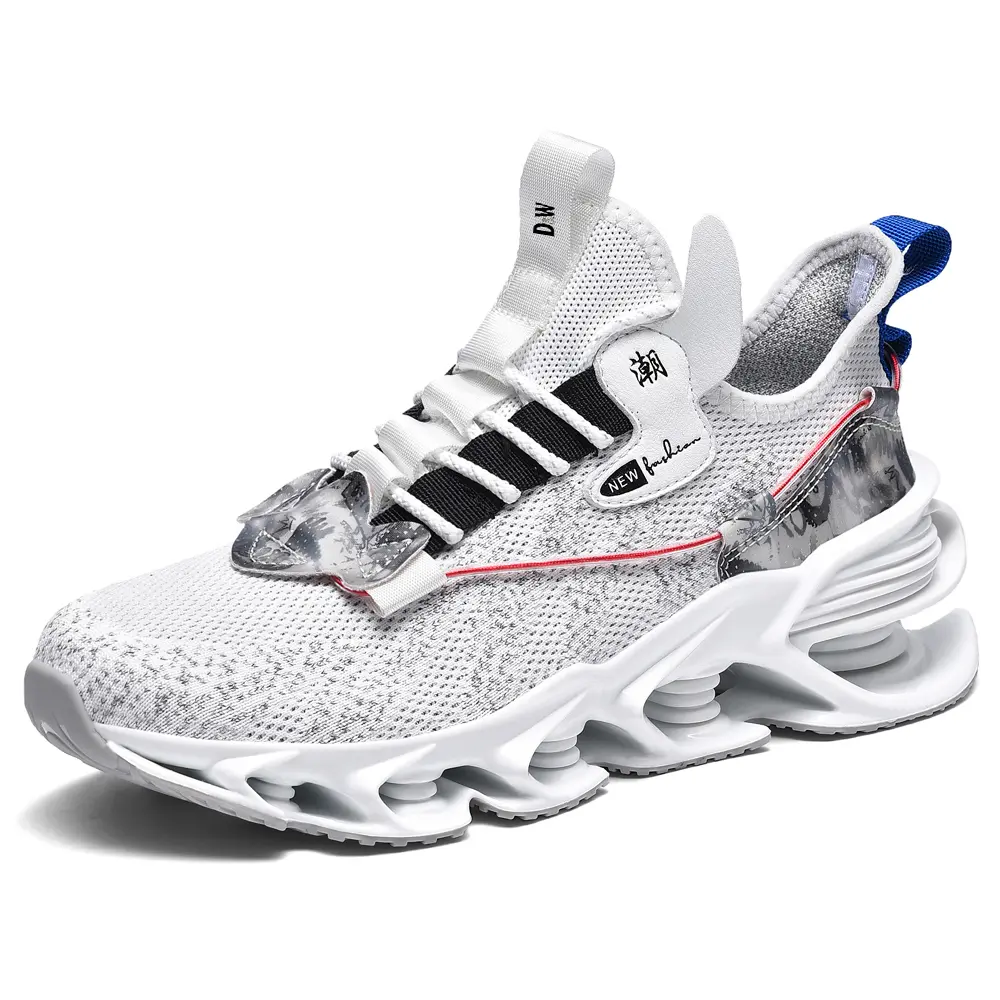 

Кроссовки для бега с низким верхом для детей и подростков с амортизацией ударов, износостойкостью и отскоком D&W, белый