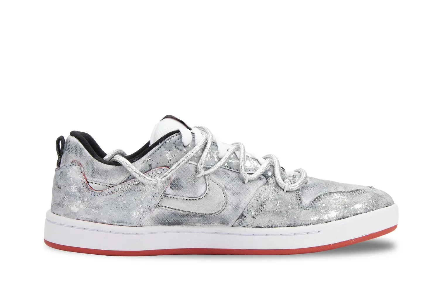 SB Alleyoop Star Meteor Low top детские скейтбординг кроссовки Silver Kids' Nike, серебряный (Special Shopping Bag) — фото 3