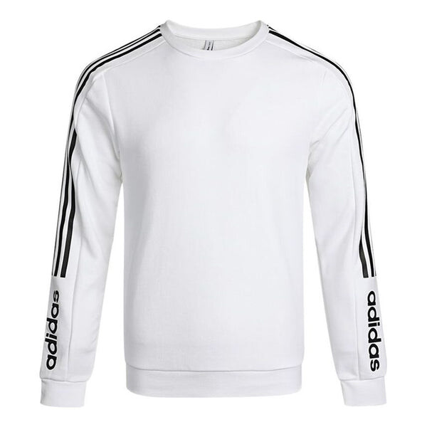

Толстовка adidas neo M Basc Ss Logo Printing Round Neck Pullover White, белый