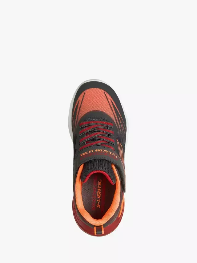 Детские кроссовки S-Lights Flex-Glow Ultra, угольно-красные Skechers — фото 4