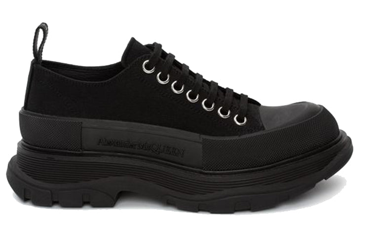 Кроссовки (WMNS) Alexander McQueen Tread Slick Lace Up 'Black' 611705W4L321000 — фото 2
