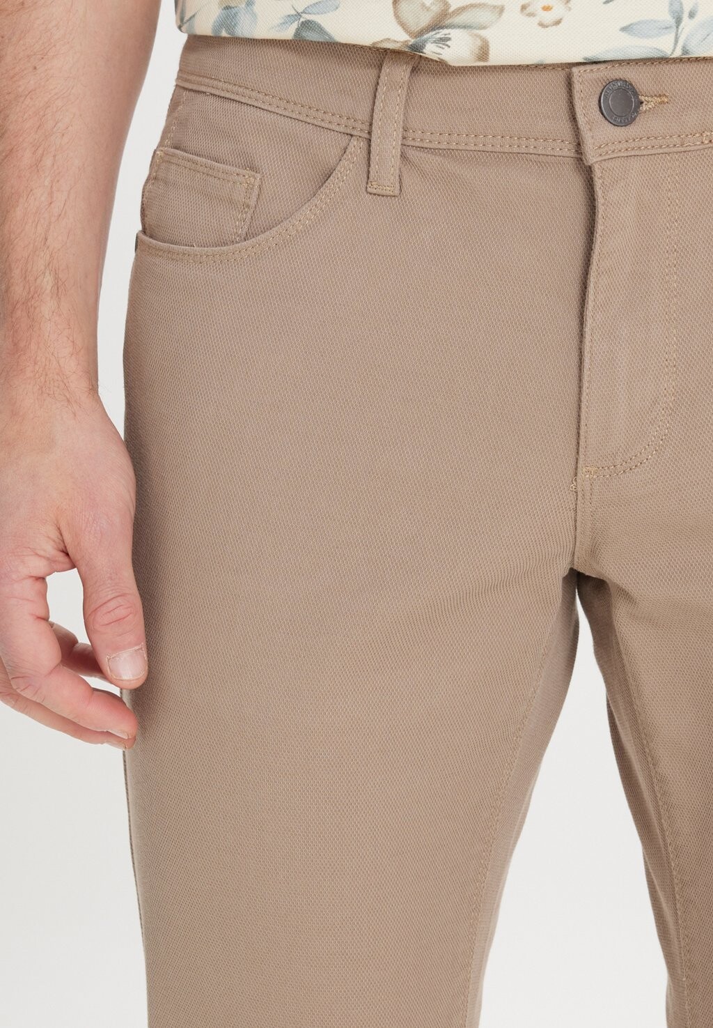 

Брюки Slim Fit Dobby AC&CO / ALTINYILDIZ CLASSICS, бежевые