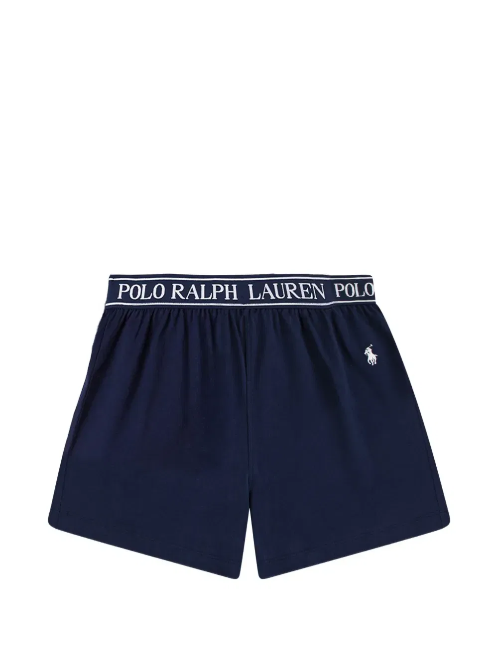 Комплект из топа и шортов с вышитым логотипом Polo Ralph Lauren Kids, синий — фото 4